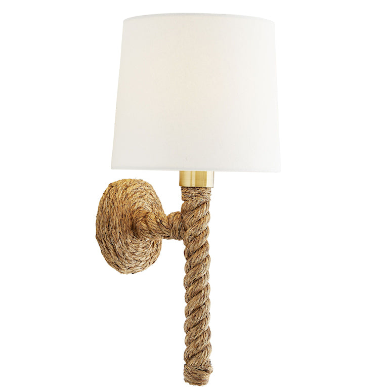 Dockside Natural Jute Rope Sconce - Nautical Luxuries