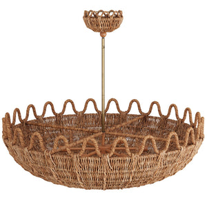 Wavelengths Rattan Chandelier - Nautical Luxuries