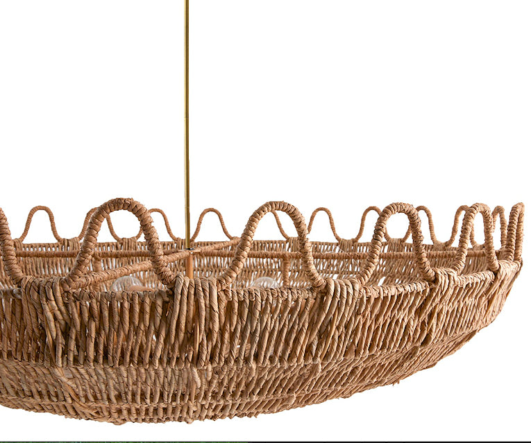 Wavelengths Rattan Chandelier - Nautical Luxuries