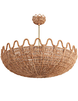 Wavelengths Rattan Chandelier - Nautical Luxuries