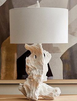 Monterey Bay Bleached Driftwood Lamp - Nautical Luxuries