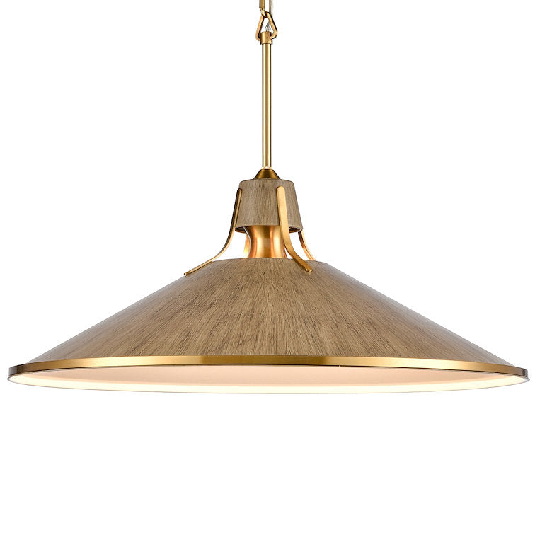 Coastal Chic Angled Shade Pendant/Corkwood - Nautical Luxuries