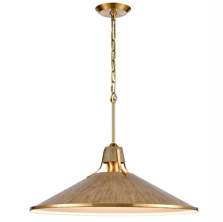 Coastal Chic Angled Shade Pendant/Corkwood - Nautical Luxuries