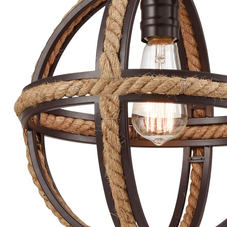 Dockside Natural Jute Rope Sconce