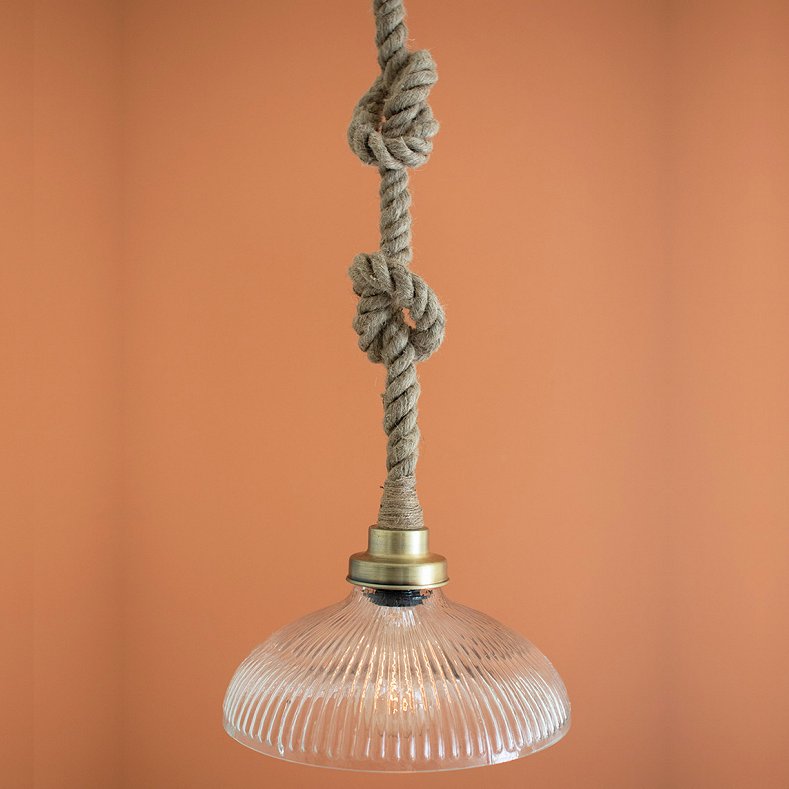 Knotted Pharmacy Style Pendant Light - Nautical Luxuries
