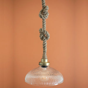 Knotted Pharmacy Style Pendant Light - Nautical Luxuries