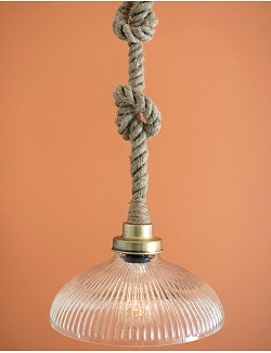 Knotted Pharmacy Style Pendant Light - Nautical Luxuries