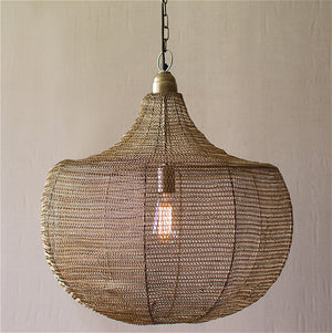 Islands Woven Wire Mesh Pendant Light - Nautical Luxuries