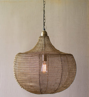 Islands Woven Wire Mesh Pendant Light - Nautical Luxuries