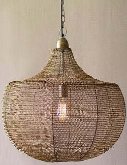 Islands Woven Wire Mesh Pendant Light - Nautical Luxuries