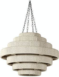 Indoor/Outdoor Faux Abaca Waterfall Pendants - Nautical Luxuries