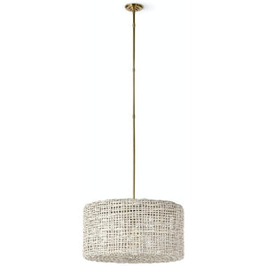 White Cliffs Rattan Drum Pendant - Nautical Luxuries