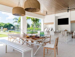 Indoor/Outdoor Wicker Weave Pendants - Nautical Luxuries