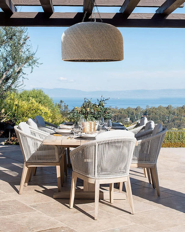 Indoor/Outdoor Wicker Weave Pendants - Nautical Luxuries