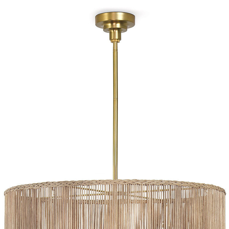 Rising Tide Tiered Rattan Chandelier