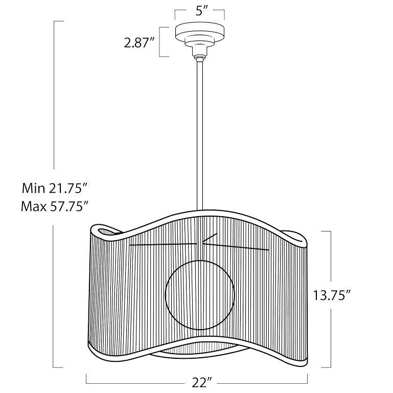 Rising Tide Tiered Rattan Drum Pendant