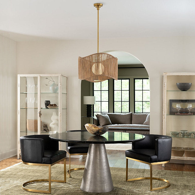 Rising Tide Tiered Rattan Drum Pendant