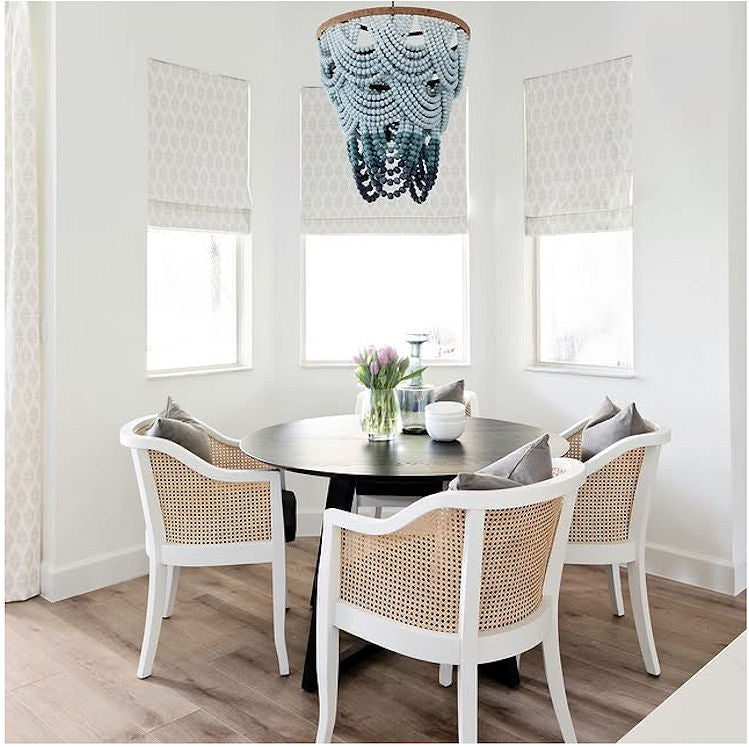 Ombre Blue Boho Beaded Chandelier