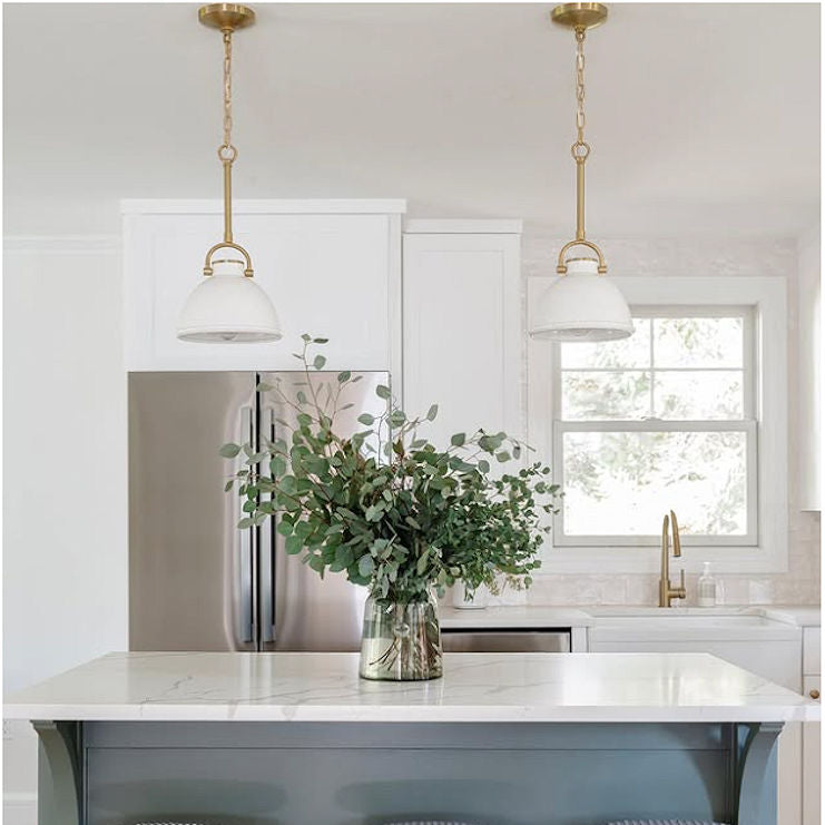 Bristol White Ceramic Pendant Lights - Nautical Luxuries