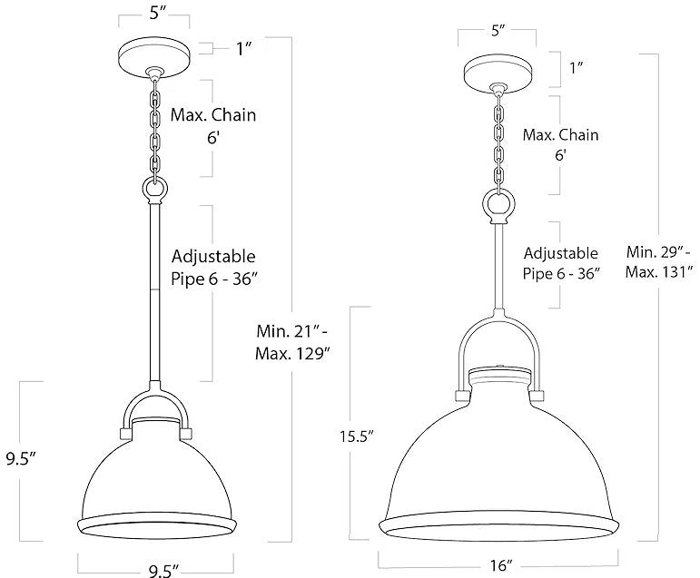 Bristol White Ceramic Pendant Lights