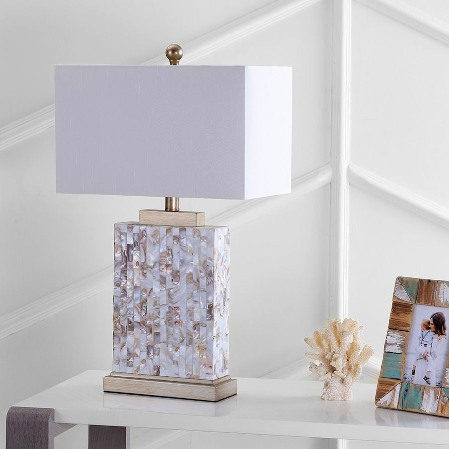 Contemporary Capiz Table Lamp Set - Nautical Luxuries