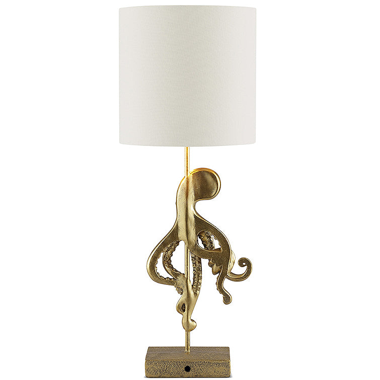 Gilded Octopus Accent Lamp - Nautical Luxuries