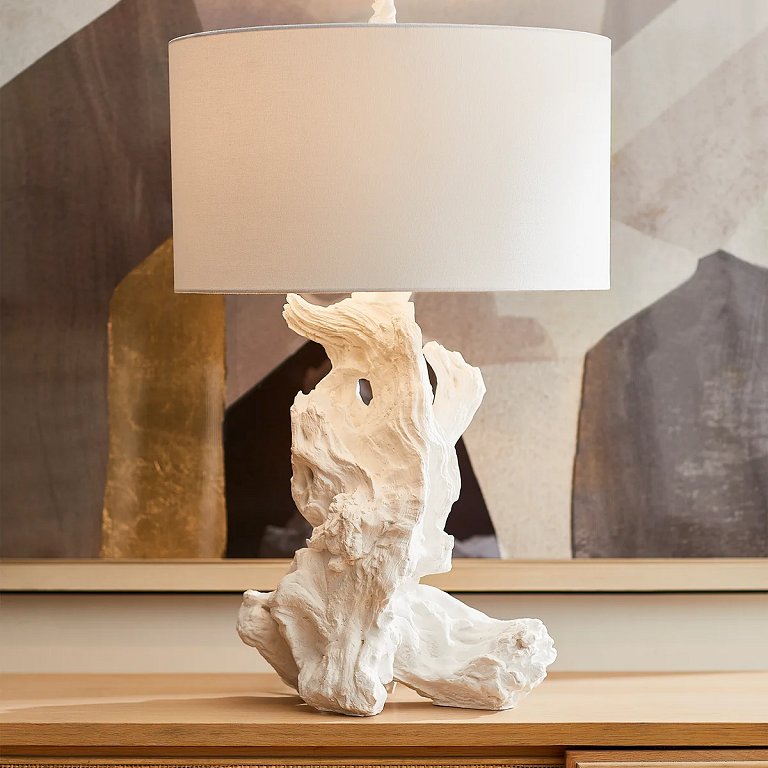 Monterey Bay Bleached Driftwood Lamp - Nautical Luxuries