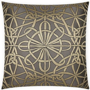 Elegance Jacquard Knots Pillow-Charcoal - Nautical Luxuries