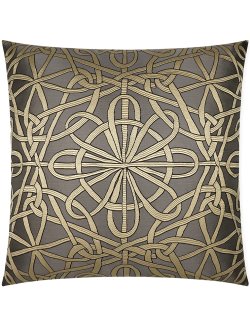 Elegance Jacquard Knots Pillow-Charcoal - Nautical Luxuries