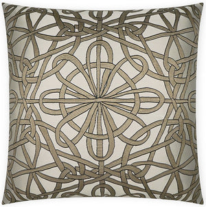 Elegance Jacquard Knots Pillow-Taupe - Nautical Luxuries