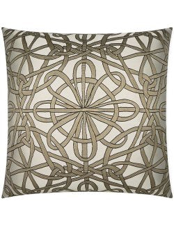 Elegance Jacquard Knots Pillow-Taupe - Nautical Luxuries