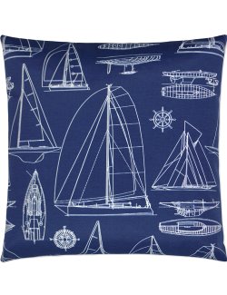 Sail Plan Designs Indoor/Outdoor Accent Pillows - Nautical Luxuries