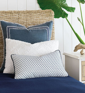 Bristol Beach Embroidered Accent Pillows - Nautical Luxuries