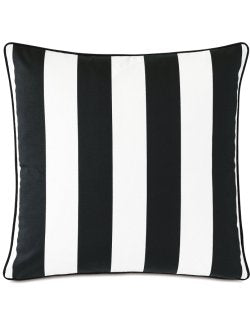 Black Tie Stripe Outdoor Pillows - Nautical Luxuries