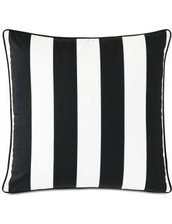 Black Tie Stripe Outdoor Pillows