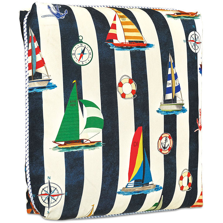 Cabana Nautical Stripes Outdoor Pillows - Nautical Luxuries