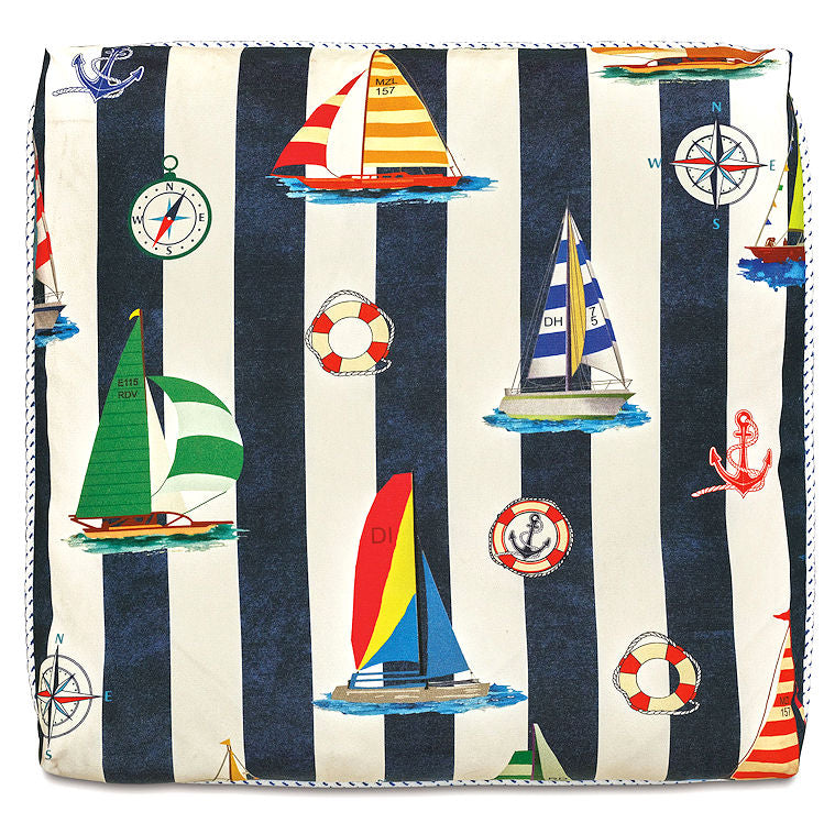 Cabana Nautical Stripes Outdoor Pillows - Nautical Luxuries