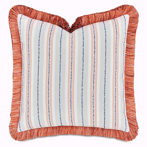 Amalfi Coast Coral Striped Luxury Accent Pillows