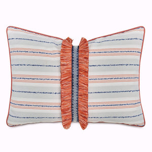 Amalfi Coast Coral Striped Luxury Accent Pillows