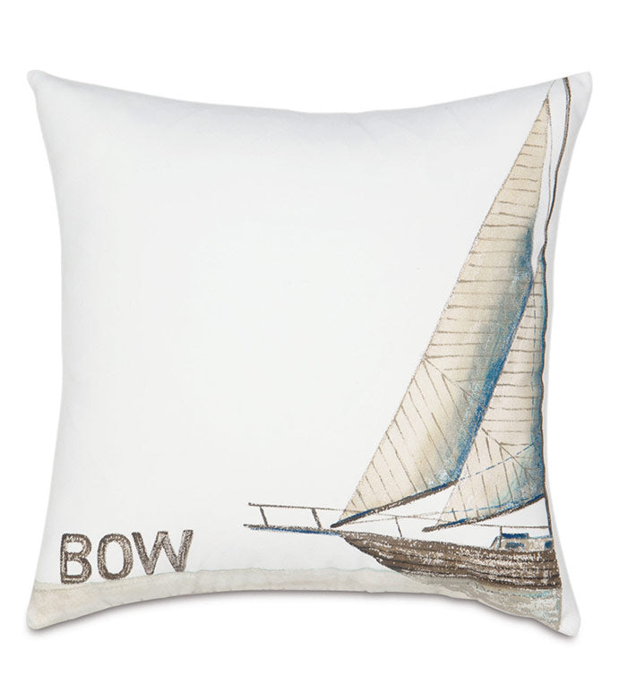 Bow & Stern Hand-Painted Outdoor Pillows - Nautical Luxuries
