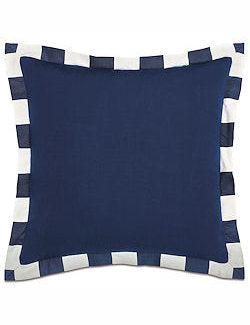 Cabana Flanged Stripe Outdoor Pillows - Nautical Luxuries