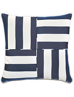 Cabana Quad-Stripe Outdoor Pillows - Nautical Luxuries