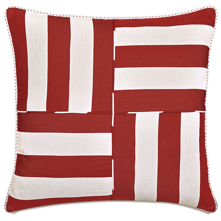 Cabana Quad-Stripe Outdoor Pillows - Nautical Luxuries
