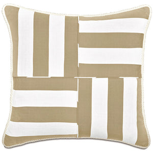 Cabana Quad-Stripe Outdoor Pillows - Nautical Luxuries