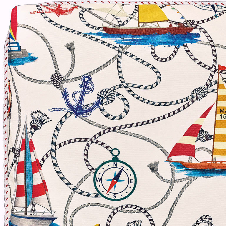 Cabana Nautical Lines Outdoor Pillows - Nautical Luxuries