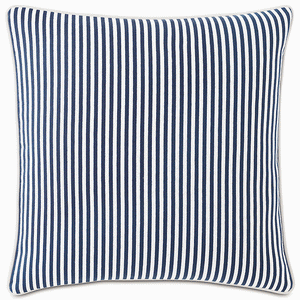 Retro Ticking Stripe Two-Tone Outdoor Pillows - Nautical Luxuries