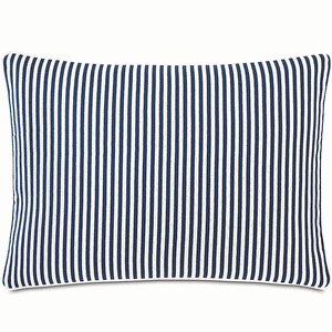 Retro Ticking Stripe Two-Tone Outdoor Pillows - Nautical Luxuries