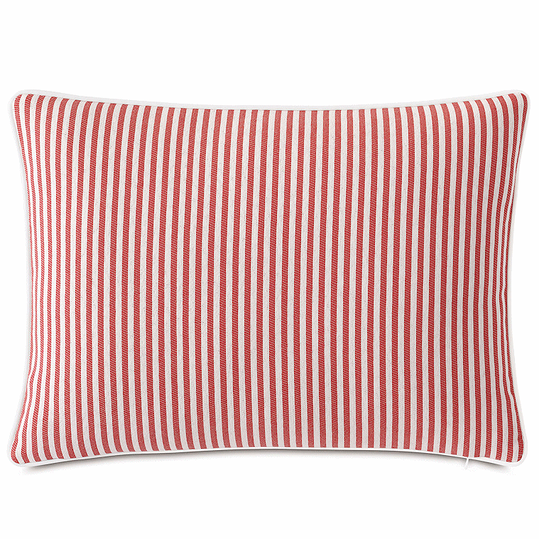 Retro Ticking Stripe Two-Tone Outdoor Pillows - Nautical Luxuries