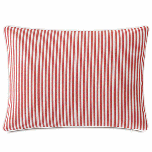 Retro Ticking Stripe Two-Tone Outdoor Pillows - Nautical Luxuries