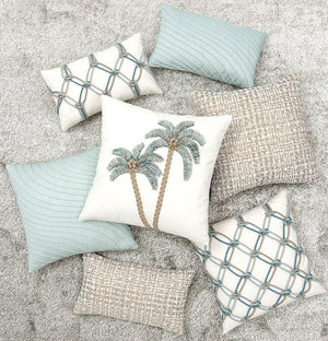 Sable Touch Tweed Luxury Indoor/Outdoor Pillows - Nautical Luxuries